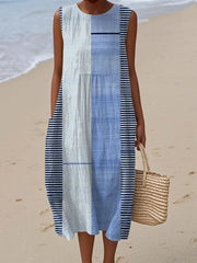 Vintage Midi Dresses Plus Size Summer Robes