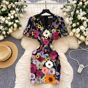 Women Short Sleeve Party Bodycon Prom Dress