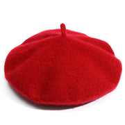 Wool Beret Hat Women Solid Flat Berets