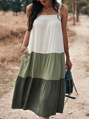 Dress Summer For Women Pocket Casual Midi Dress