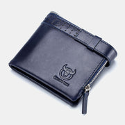 Men Genuine Leather RFID Anti-theftRetro Business Multi Card Slot Leather Card Holder Wallet