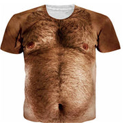 חולצה מצחיקה עם הדפס שרירי לגברים ביגוד מהיר יבש