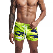 Moda masculina camuflagem calção de três pontas calça de praia calça esportiva masculina