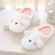 Cartoon white puppy cute indoor female slippers non-slip