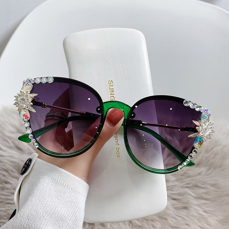 MINCL Luxury Ladies Small Square Sunglasses Women Rhinestone Crystal Sun  Glasses UV400 Protection Bling Bling Eyewear Shades NX | Wish