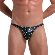 Men's underwear faux leather bronzing men sexy underwear sexy thong