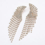 Full diamond tassel earrings pambabae versatile exquisite trend earrings