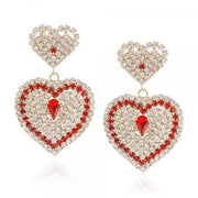 Fashion Elegant sweet at versatile multi-layer love earrings