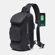 Hommes multifonctions multi-poches USB charge poitrine sac grande capacité 15.6 pouces sac pour ordinateur portable sacs à bandoulière sac à bandoulière