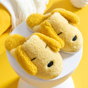 Lovers Thicken Wheat Ears Plush Puppies Home Cute Comfortable Cotton Slippers
