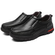 נעלי עור אמיתי גברים אוקספורד להחליק על נעלי נוחות באיכות נוחות GL-01