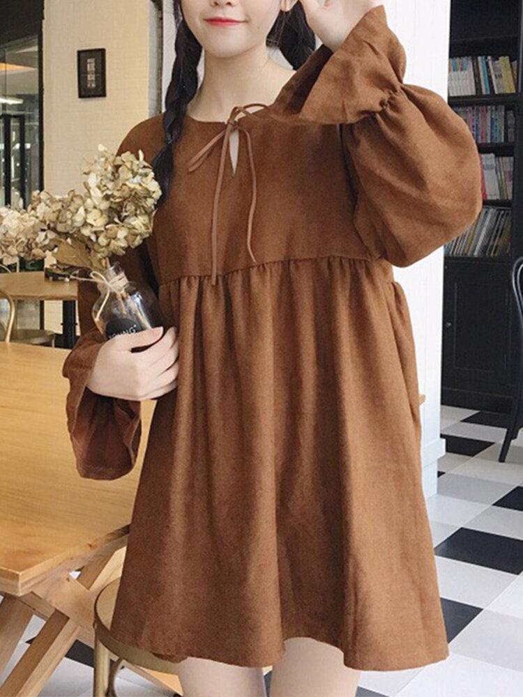 Pleating Long sleeve Pure Color Korean Style Women Mini Dress Come4Buy eShop Pleating Long sleeve Pure Color Korean Style Women Mini Dress Come4Buy eShop