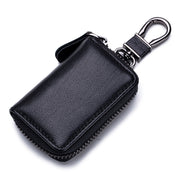 Men Genuine Leather Retro Mini Key Case Bag Large Capcity Fashion Car Key Keychain Wallet