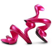 Sexy Gladiator Bling Snake Shape Bottomless Shoes 9cm High Heels