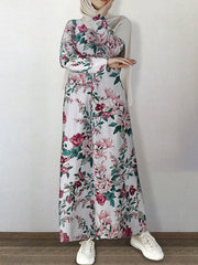 Robe en coton à fleurs Robe longue en coton à fleurs vintage
