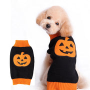 Suéter de la ropa del perro del animal doméstico de la calabaza de Halloween