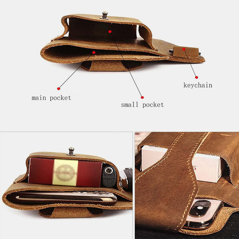 Retro Wear Belt Genuine Leather Phone Outdoor Tactical Men's Belt Bag –  Come4Buy eShop