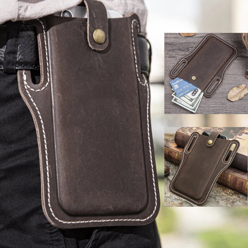 Manunclaims Small Leather Belt Bag Phone Wallet Purse for Men - Waist Bag  Mobile Phone Card Holder Case Pouch Travel Messenger Pouch - Walmart.com