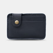 Mini carteira pequena de coiro xenuíno para homes vintage con ranuras para tarxetas múltiples