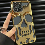 Bezcitné puzdro na telefón Hollow 3d Skull pre iPhone 14
