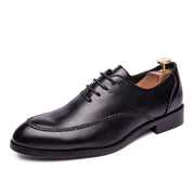 Tight Stitched Non Slip Lace Up Gentle Business Casual Men Dress Shoes