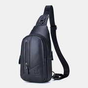 Stylish Retro Large Capacity Genuine Leather Shoulder Bag For Men