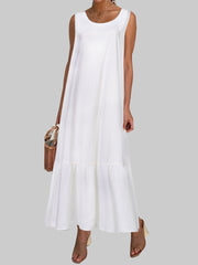 solid-color-sleeveless-o-neck-loose-casual-women-maxi-dress