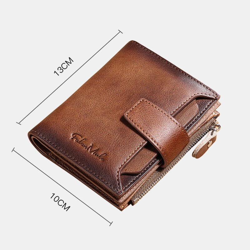 Men's Large RFID Blocking Bifold Leather Wallet