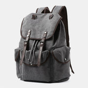 Men Washed Canvas Thickened Shoulder Backpack