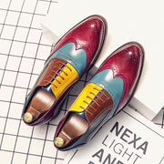 Zapatos Oxfords para homes Zapatos de vestir de negocios con cordones coloridos