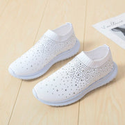 Zapatos casuales Sila™ 122 Zapatillas de punto con mocas con diamantes de imitación Zapatos deportivos para mulleres