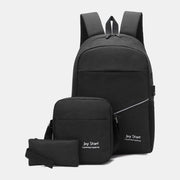 Fashion Casual Laptop Bag Backpack Crossbody Bag Clutch Bag 3pcs. Set Bag