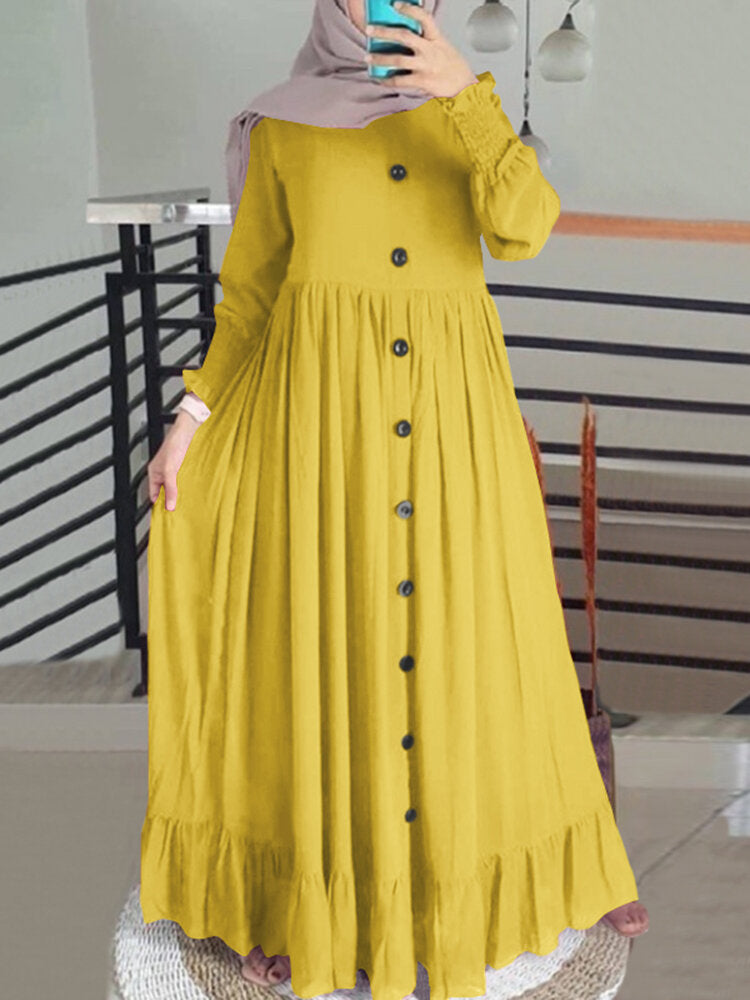 Pleats or ruffles on yellow