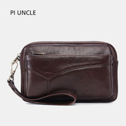 Men Genuine Leather Clutches Bags Small Phone Bag Card Holder Business Bag