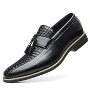 Tassel Decor Microfiber Leather Non Slip Business Casual Men Dress Shoes