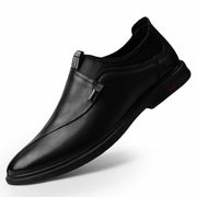 Genuine Leather Mono Color Slip-on Business Loafers Men Dress Shoes