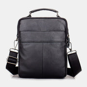 Men Genuine Leather Retro Business Leather Shoulder Bag Crossbody Bag