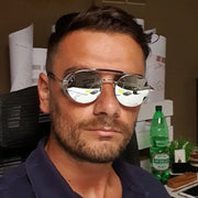 Óculos de sol redondos retrô masculinos óculos de sol