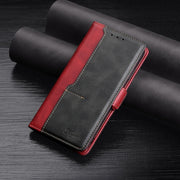 Xiaomi Mi 11 အတွက် Retro Texture Contrast Color Side Buckle Horizontal Flip Leather Case အတွက်