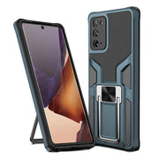 For Samsung Galaxy Note20 Armor 2 in 1 PC + TPU Magnetic Shockproof Case with Foldable Holder(Rose
