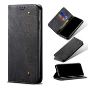 Ji bo Xiaomi Mi 11 Denim Texture Casual Style Horizontal Flip Leather Case with Card Holder