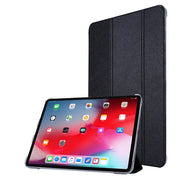 iPad Pro üçün İpək Teksturalı Üçqat Horizontal Flip Dəri Planşet Çantası Tutucu Qələm Yuvası ilə