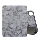 For iPad Pro 11 (2021) Marble Texture Horizontal Flip Leather Tablet Case with Three-folding Holder