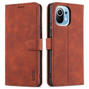 For Xiaomi Mi 11 AZNS Skin Feel Calf Texture Horizontal Flip Leather Case with Card Slots 