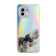 For Xiaomi Mi 11 Laser Marble Pattern Clear TPU Shockproof Protective