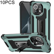 For Xiaomi Mi 11 10 PCS Knight Jazz PC+TPU Shockproof Protective Case with Foldable