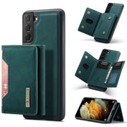 Para Samsung Galaxy S21 + DG.MING M2 Series Bolsa Multi Card de 3 dobras + Tampa traseira magnética à prova de choque