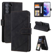 For Samsung Galaxy S21+ 5G Skin Feel Business Horizontal Flip PU Leather Case with Holder