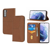 For Samsung Galaxy S21+ 5G Woven Texture Stitching Magnetic Horizontal Flip PU Leather Case with