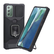 For Samsung Galaxy Note 20 Sliding Camera Cover Design PC + TPU Shockproof Case with Ring Holder